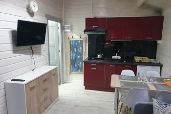 KORMORAN - Chalet Świerk, salon avec coin cuisine